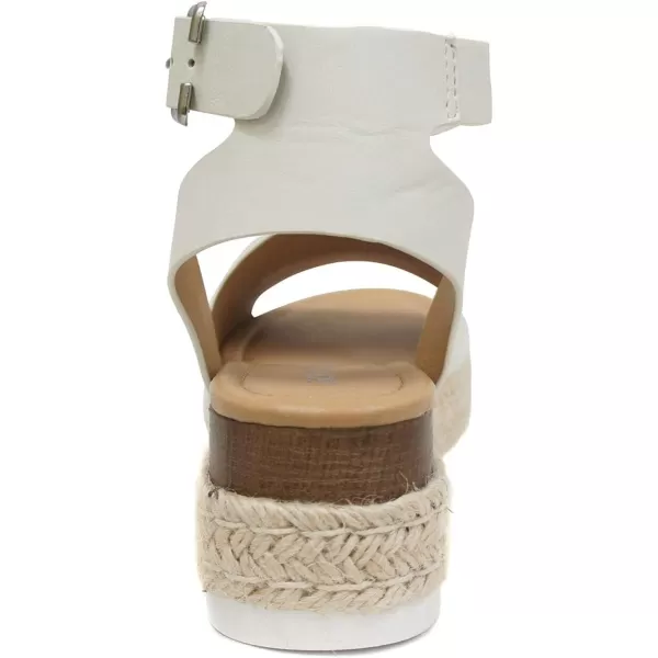 Soda Little KidsChildrenGirls TopicIIS Espadrille Flatform Wedge Open Toe SandalsWhite