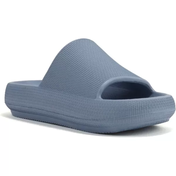 Soda MARSHMALLOW  Women Feather Recovery Slide Open Toe Lightweight Comfort Cushion SandalBlue Eva