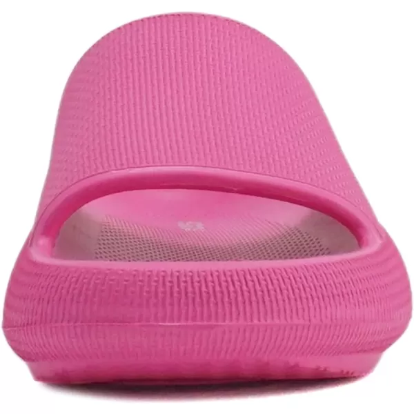 Soda MARSHMALLOW  Women Feather Recovery Slide Open Toe Lightweight Comfort Cushion SandalHot Pink Eva