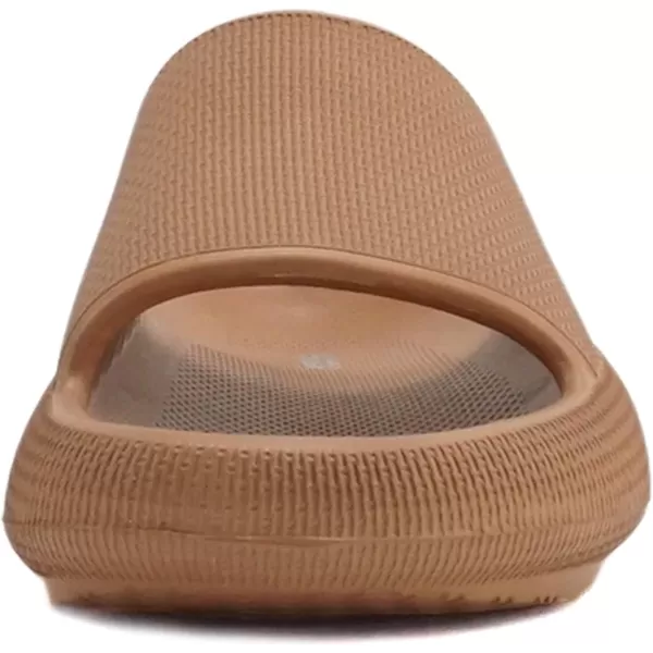 Soda MARSHMALLOW  Women Feather Recovery Slide Open Toe Lightweight Comfort Cushion SandalNatural Eva