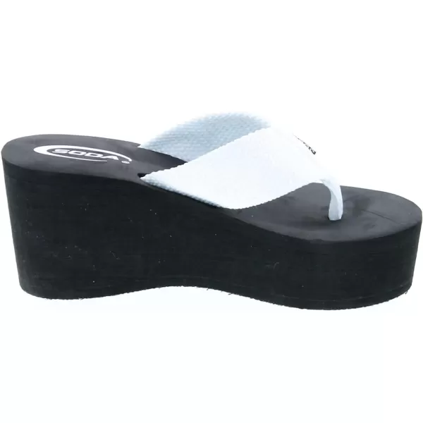 Soda OxleyS Womens EVA Flip Flop Slip on Platform SandalsWhiteBlack