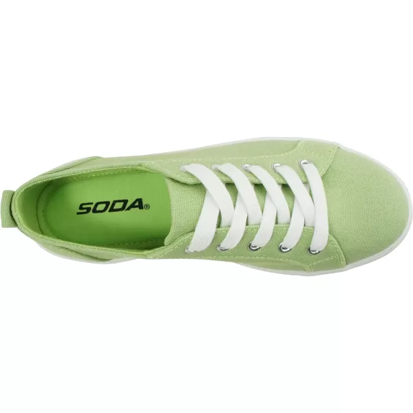 Soda Petal  Women Double Deck Bottom Sole Fashion Sneakers with Padded Comfortable SockLime Cotton