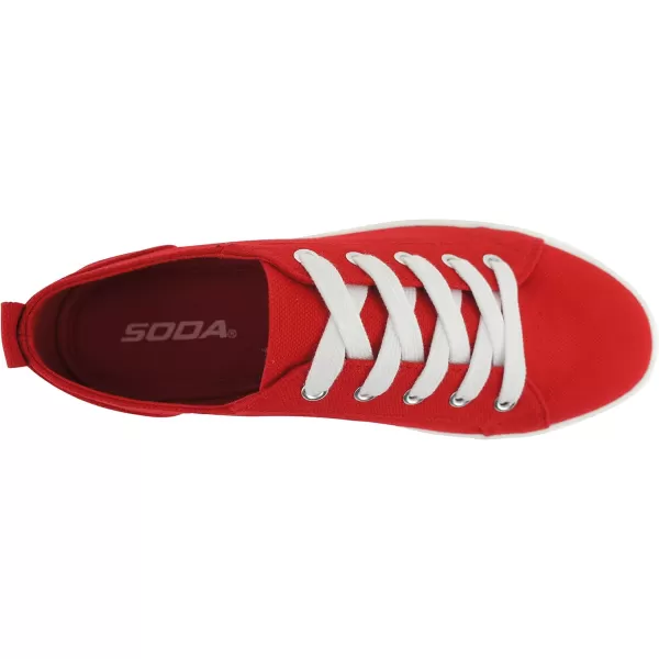 Soda Petal  Women Double Deck Bottom Sole Fashion Sneakers with Padded Comfortable SockRed