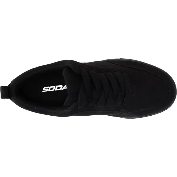 Soda Slick  Women Low Top Style Padded Insole Fashion LaceUp SneakersBlack Imsu