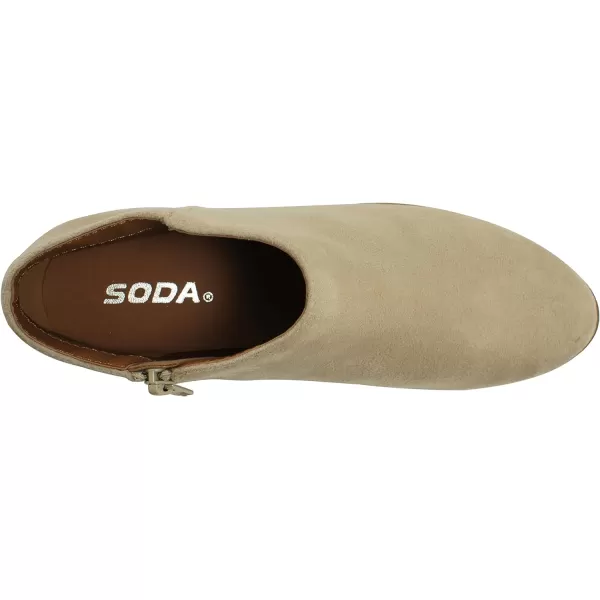 Soda Womens Closed Toe Multi Strap Ankle BootieLt Wheat Su