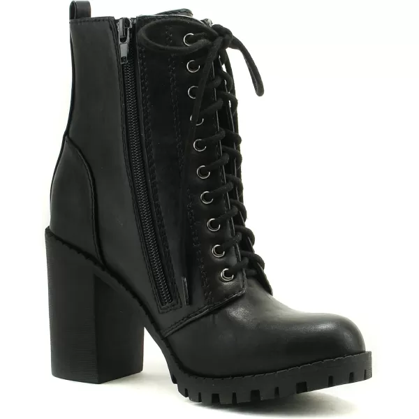 Soda Womens Malia Combat BootBlack