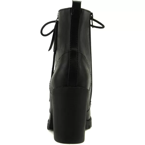 Soda Womens Malia Combat BootBlack