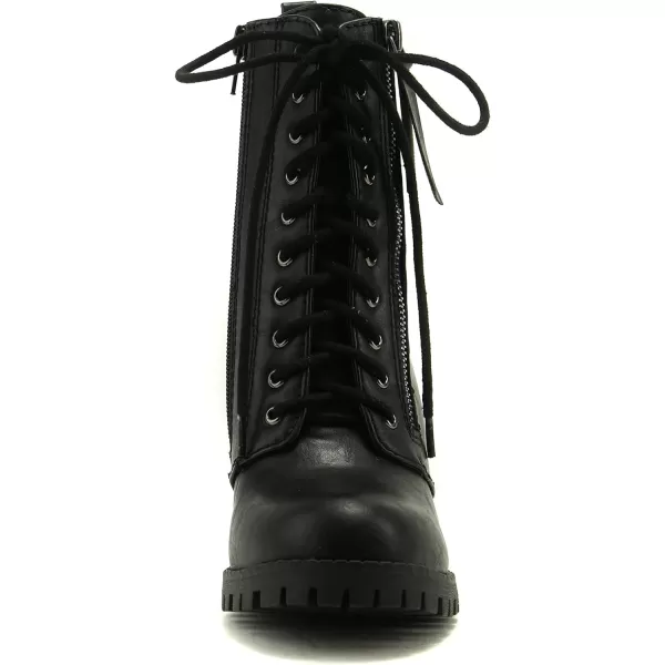 Soda Womens Malia Combat BootBlack