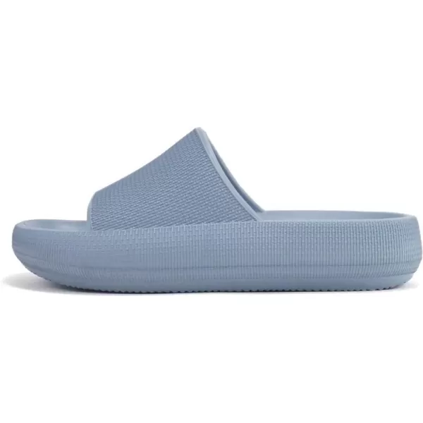 Soda MARSHMALLOW  Women Feather Recovery Slide Open Toe Lightweight Comfort Cushion SandalBlue Eva