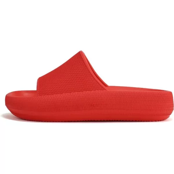 Soda MARSHMALLOW  Women Feather Recovery Slide Open Toe Lightweight Comfort Cushion SandalRed Eva