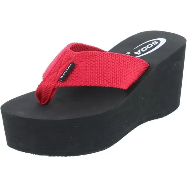 Soda OxleyS Womens EVA Flip Flop Slip on Platform SandalsRed