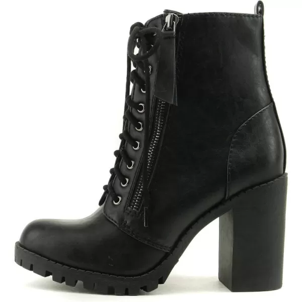 Soda Womens Malia Combat BootBlack