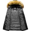imageSzory Womens Winter Down Thicken Jacket Puffer Parka Coat with Removable Fur HoodShine Black