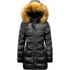 imageSzory Womens Winter Down Thicken Jacket Puffer Parka Coat with Removable Fur HoodShine Black