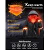 imageSzory Mens Winter PU Leather Jacket Motorcycle Biker Bomber Jacket with Removable Hood