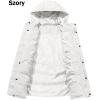 imageSzory Mens Winter Thicken Cotton Coat Warm Puffer Jacket with Removable Fur Hood