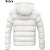 imageSzory Mens Winter Thicken Cotton Coat Warm Puffer Jacket with Removable Fur Hood