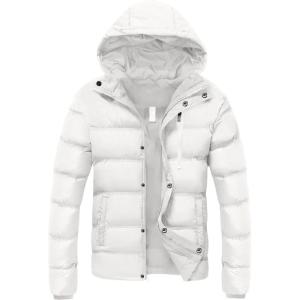 imageSzory Mens Winter Thicken Cotton Coat Warm Puffer Jacket with Removable Fur Hood