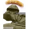 imageSzory Womens Down Thicken Winter Coat Quilted Warm Puffer Jacket with Removable Fur HoodMilitary Green