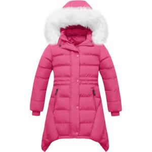 imageSzory Girls Thicken Parka Coat Winter Warm Jacket with Removable Fur Hood