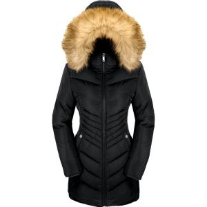 imageSzory Womens Down Jacket Winter Long Puffer Parka Coat with Removable Fur Hood