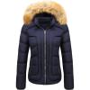imageSzory Womens Winter Thicken Coats Warm Short Puffer Jackets with Removable Fur Hood