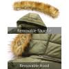 imageSzory Womens Winter Down Thicken Jacket Puffer Parka Coat with Removable Fur HoodMilitary GreenLarge
