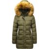 imageSzory Womens Winter Down Thicken Jacket Puffer Parka Coat with Removable Fur HoodMilitary GreenLarge