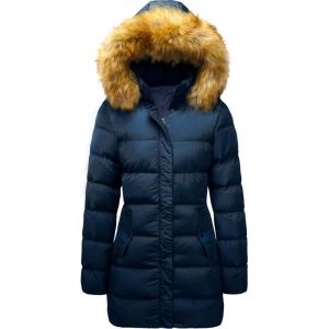 imageSzory Womens Winter Down Thicken Jacket Puffer Parka Coat with Removable Fur Hood