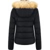 imageSzory Womens Winter Thicken Coats Warm Short Puffer Jackets with Removable Fur HoodBlack
