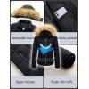 imageSzory Womens Winter Thicken Coats Warm Short Puffer Jackets with Removable Fur HoodBlack