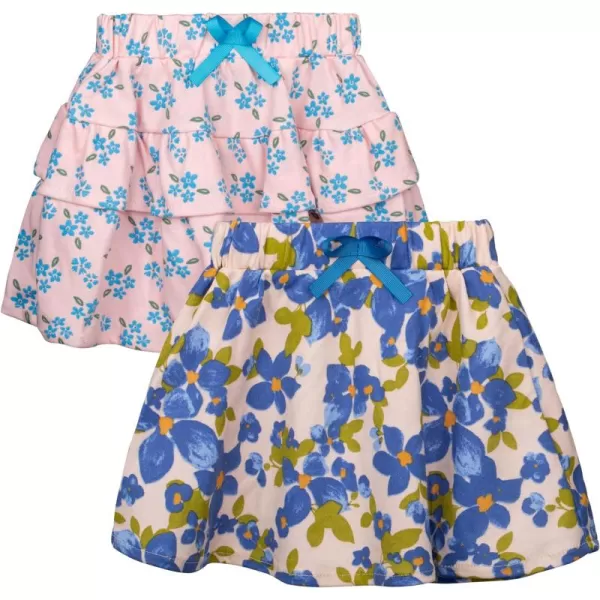 BIG ELEPHANT Toddler Girls Pull on Skirt, Girls Ruffle/A line Scooter Skirts