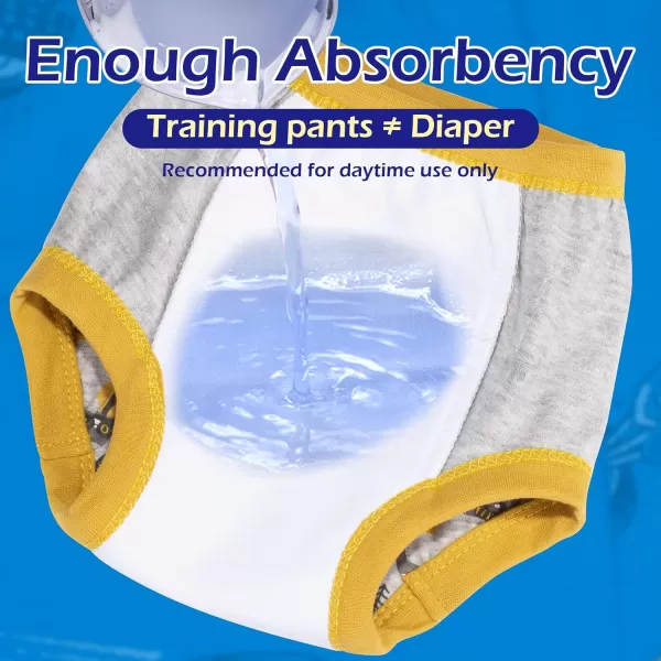 BIG ELEPHANT 10 Pack Toddler Potty Training Pants, Absorbent Underwear for Baby Boys 12 Months - 5 Years