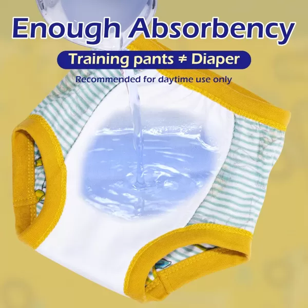 BIG ELEPHANT 10 Pack Toddler Potty Training Pants, Absorbent Underwear for Baby Boys 12 Months - 5 Years