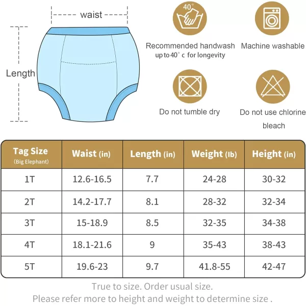 BIG ELEPHANT 10 Pack Toddler Potty Training Pants, Absorbent Underwear for Baby Boys 12 Months - 5 Years