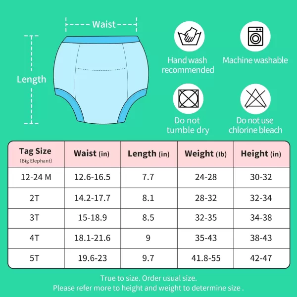 BIG ELEPHANT Baby Girls Training Underwear for Toddler Cotton Training Pants Soft and Absorbent 12 Months-5T