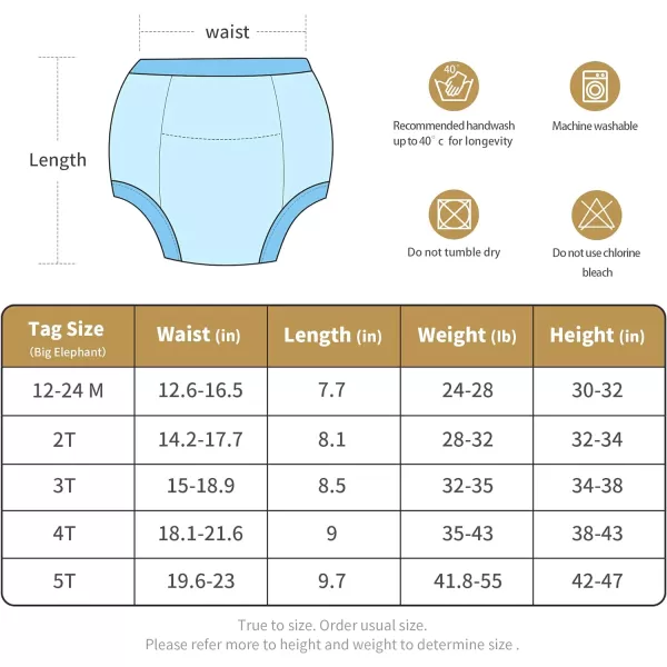 BIG ELEPHANT Baby Girls Training Underwear for Toddler Cotton Training Pants Soft and Absorbent 12 Months-5T