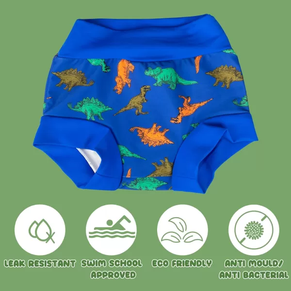 BIG ELEPHANT Baby Swim Diapers 3pcs, Reusable Adjustable Washable Waterproof Swimming Diaper for Boy's and Girl's, 3T