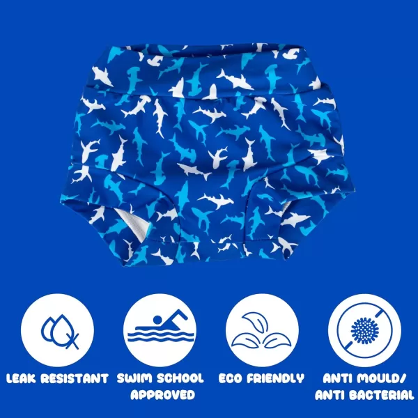 BIG ELEPHANT Baby Swim Diapers 3pcs, Reusable Adjustable Washable Waterproof Swimming Diaper for Boy's and Girl's, 3T