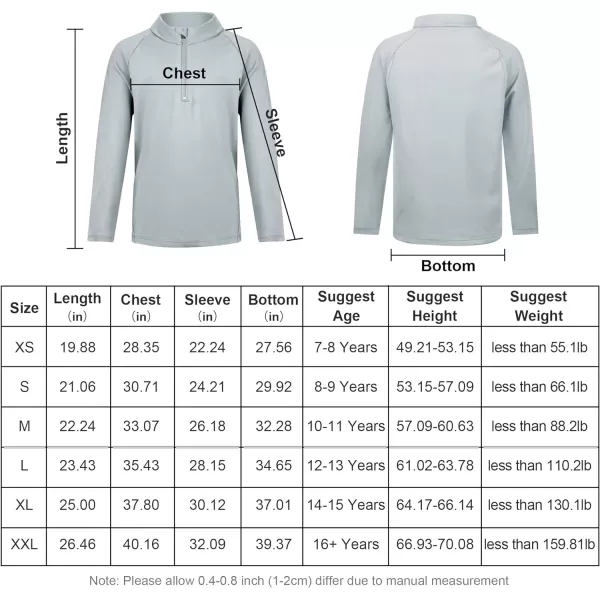 BIG ELEPHANT Boys Quarter Zip Sweatshirt Fall Jacket Long Sleeve Shirt with Thumb Hole Zip-up Pullover for Kids