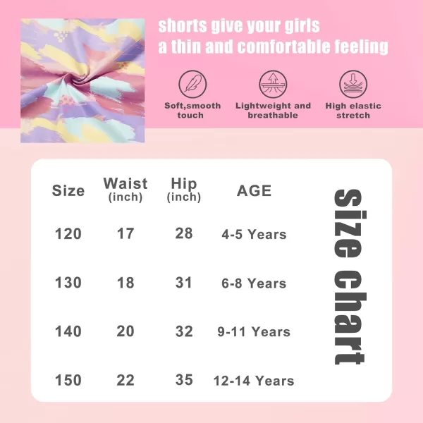 BIG ELEPHANT Girls Athletic Shorts with Pockets, Basketball Soccer Running Cheer Gym Active Short for Youth Kids 4-14 Years