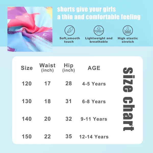 BIG ELEPHANT Girls Athletic Shorts with Pockets, Basketball Soccer Running Cheer Gym Active Short for Youth Kids 4-14 Years