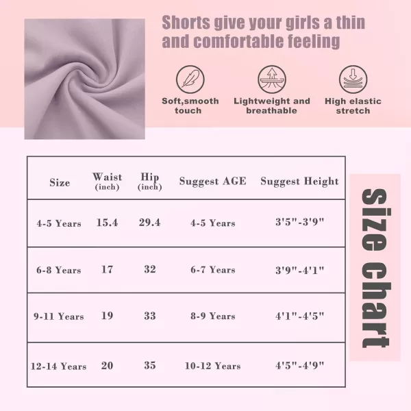 BIG ELEPHANT Girls Athletic Shorts with Pockets, Basketball Soccer Running Cheer Gym Active Short for Youth Kids 4-14 Years