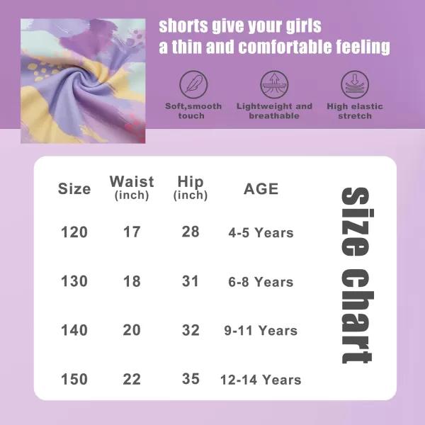 BIG ELEPHANT Girls Athletic Shorts with Pockets, Basketball Soccer Running Cheer Gym Active Short for Youth Kids 4-14 Years