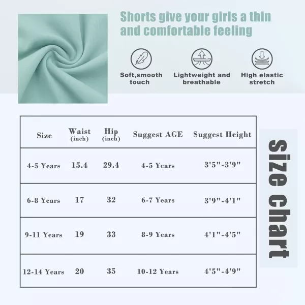 BIG ELEPHANT Girls Athletic Shorts with Pockets, Basketball Soccer Running Cheer Gym Active Short for Youth Kids 4-14 Years