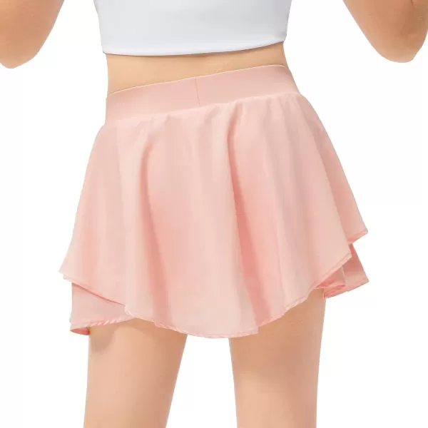 BIG ELEPHANT Girls Athletic Skirt, Kids Sport Skorts with Pockets for Golf Running Workout