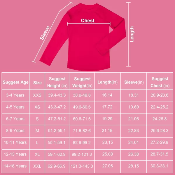 BIG ELEPHANT Kids Rash Guard Swim Shirt UPF 50+ Long Sleeve Rashguard Swimwear Surf Tops Sun Protection for Boys Girls