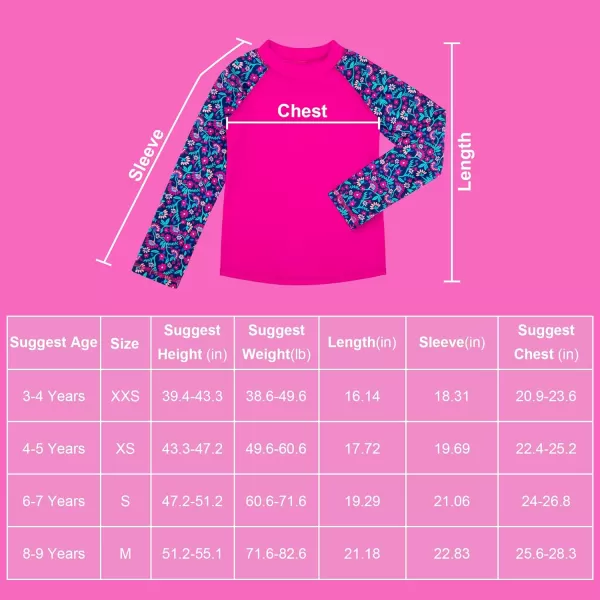 BIG ELEPHANT Kids Rash Guard Swim Shirt UPF 50+ Long Sleeve Rashguard Swimwear Surf Tops Sun Protection for Boys Girls