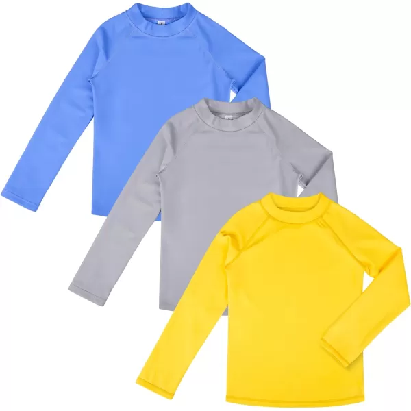 BIG ELEPHANT Kids Rash Guard Swim Shirt UPF 50+ Long Sleeve Rashguard Swimwear Surf Tops Sun Protection for Boys Girls