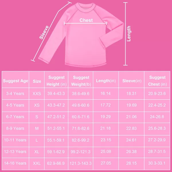 BIG ELEPHANT Kids Rash Guard Swim Shirt UPF 50+ Long Sleeve Rashguard Swimwear Surf Tops Sun Protection for Boys Girls